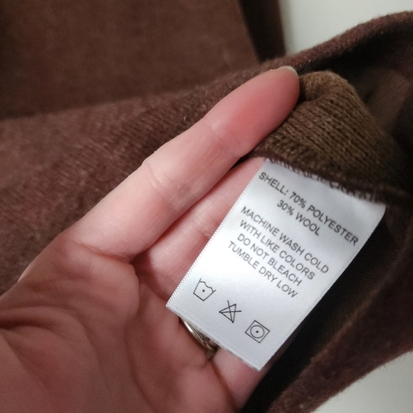 KAVU better sweater wool blend 1/4 zip fleece jacket in Oak size Small - Picture 4 of 8